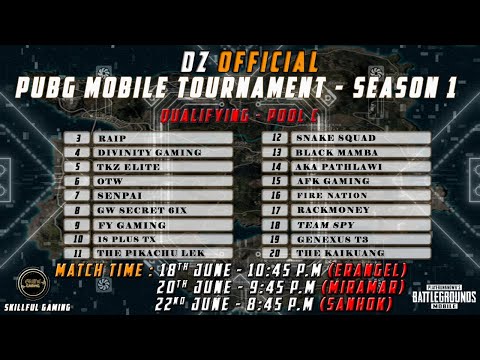 DZ Official PUBG Mobile Tournament Season 1 (Night 3)