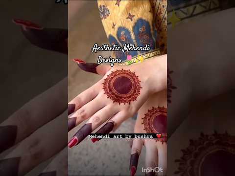 Aesthetic Mehendi Designs 🌷✨| Easy Backhand Mehndi | #henna #mehndi #wedding #shorts