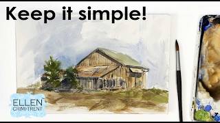 Watercolor TEchniques to keep your subject simple