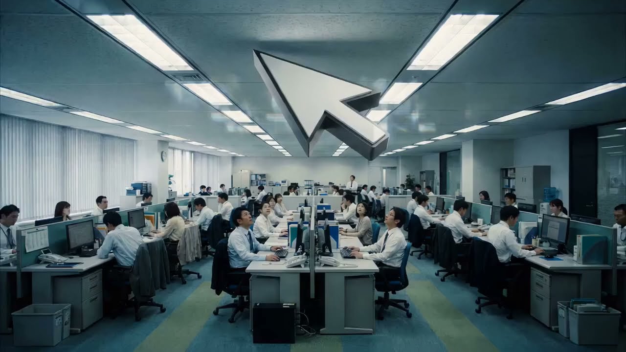 Seedance 2 Giant Cursor Office Prompt