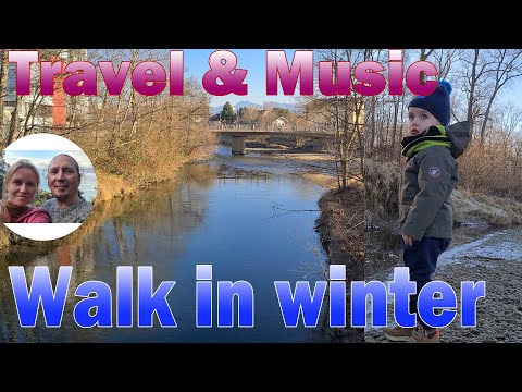 Walk by the Mangfall River. Rosenheim Germany. HD travel & music.