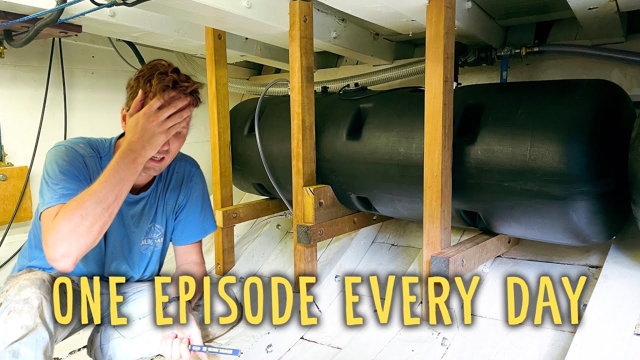 Launch countdown starts NOW! Building diesel tank mounts to test our engine — Sailing Yabá 168