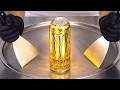 Golden Monster Energy Ice Cream Rolls Satisfying Visual ASMR