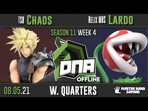 DNA S11:W4 - TSB | Chaos (Cloud) Vs. Helix | MBS | Lardo (Piranha Plant) - W Quarterfinals
