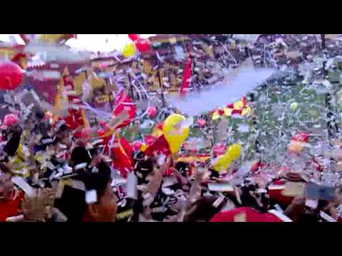 "Furia Roja - Union española - SALIDA CONTRA CARACAS" Barra: Fúria Roja &bull; Club: Unión Española