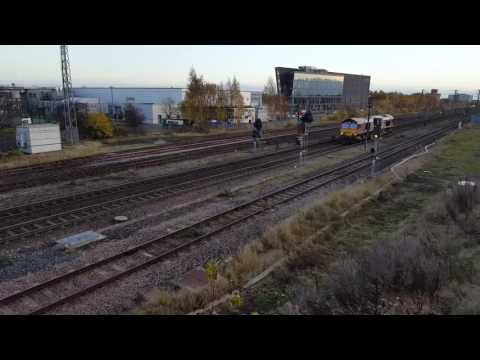 66056 EWS Light engine passing Darlington