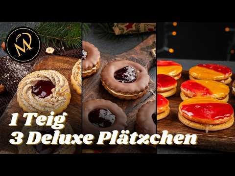 1 Teig - 5 deluxe Plätzchen - Harlequin, Ochsenaugen & Schwarzwälder Plätzchen✨