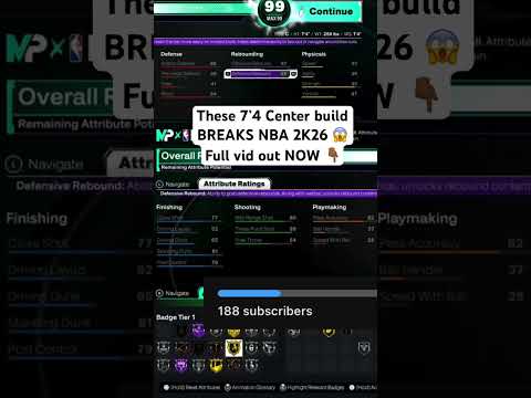 BEST 7’4 BIG MAN BUILD in NBA 2K26! 💪 UNSTOPPABLE CENTER!