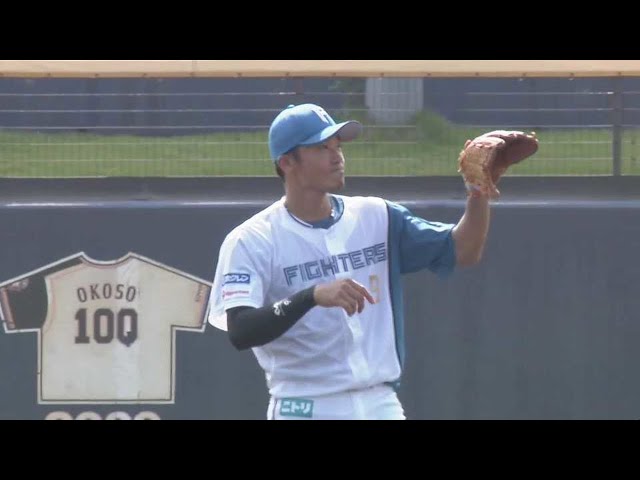 【ファーム】さすがの守備!! ファイターズ・中島卓也 ショートへの強い打球を華麗にさばく!! 2023年6月29日 北海道日本ハムファイターズ 対 千葉ロッテマリーンズ