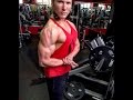 Shredded Teen Bodybuilder Flexing Biceps!!!