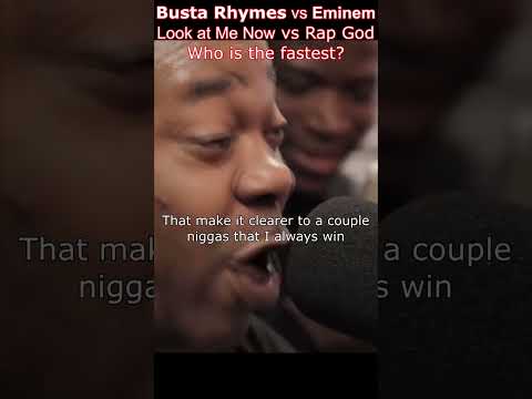 Eminem vs Busta Rhymes 🥵 Who is the fastest rapper in the world? Rap God vs Look at Me Now
