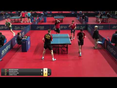 ITTF World Tour Polish Open 2016 BROSSIER Benjamin HACHARD Antoine vs INDEHERBERG Julien LAMBIET F.