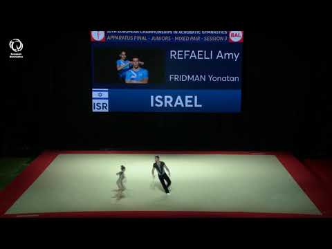 Amy REFAELI & Yonatan FRIDMAN (ISR) - 2021 Acro junior European silver medallists, MxP Balance