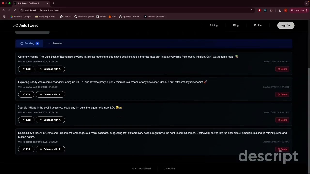 AutoTweet video preview