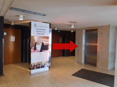 Amazing 1985 DEVE elevator at Hotel Savoy in Mariehamn, Åland islands, FInland