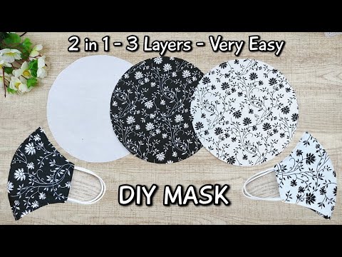 WOW 🔥 Only 5 Minutes | Very Easy 2 in 1 Face Mask | 3 Layers Face Mask