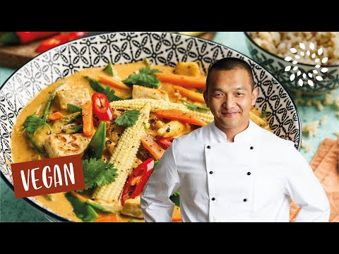 Rotes Thai-Curry mit Tempeh | schnell zubereitet [Rezept] - Vegan