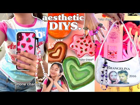 lets make ~trendy~ pinterest/tiktok DIYS! (phone charms, clay trays, & clay rings!)