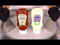Ketchup VS Mayo Ice Cream Rolls Delicious Or Disgusting ASMR