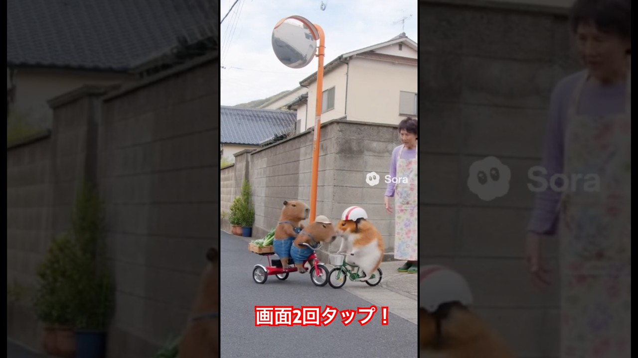 カピバラとハムスターが喧嘩#ai