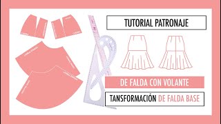 #6 Patronaje falda con volante