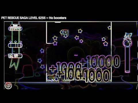 PET RESCUE SAGA LEVEL 6255 ~ No boosters 💥💥💥