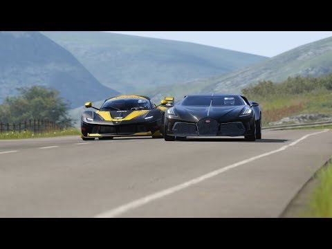 Bugatti La Voiture Noire vs Ferrari FXX-K at Highlands