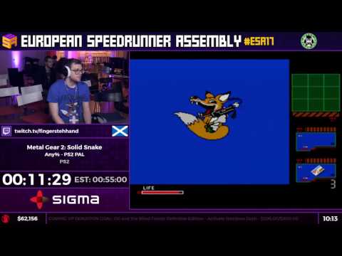 #ESA17 Speedruns - Metal Gear 2: Solid Snake [Any% - PS2 PAL] by FingersTehHand