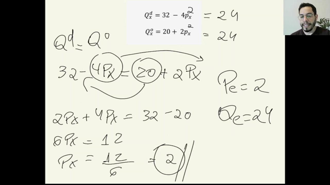 Resolução Exercício Equilíbrio de Mercado - Fundamentos Teoria Econômica