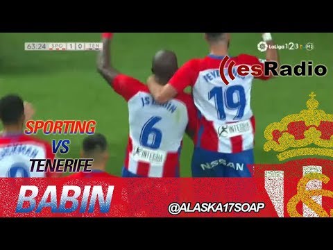 GOLAZO DE BABIN  [1-0]  REAL SPORTING vs TENERIFE J16 - NARRACIÓN LUIS EDU GARCÍA - 01/12/2018