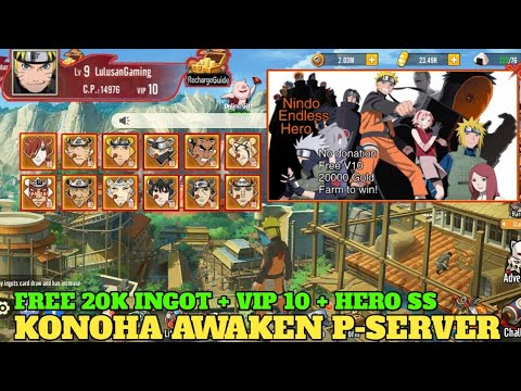 KONOHA AWAKEN PRIVATE SERVER - FREE 12 CODE + VIP 10 & FREE 12 HERO SS 🔥