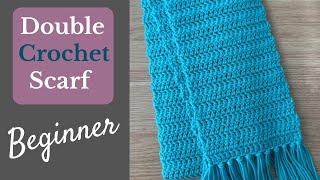 Double Crochet Scarf Tutorial for Beginners!
