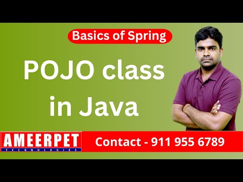 POJO Class in Java | Spring | Ameerpet Technologies | By Srinivas