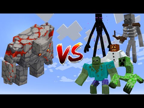 Redstone Golem VS Mutant Monsters - Mob Battles In Minecraft