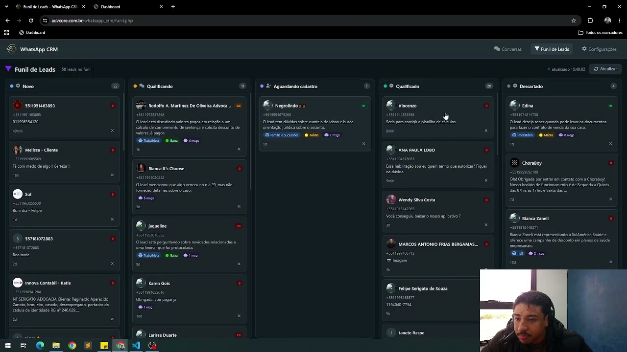 CRM de atendimento advcore - v2