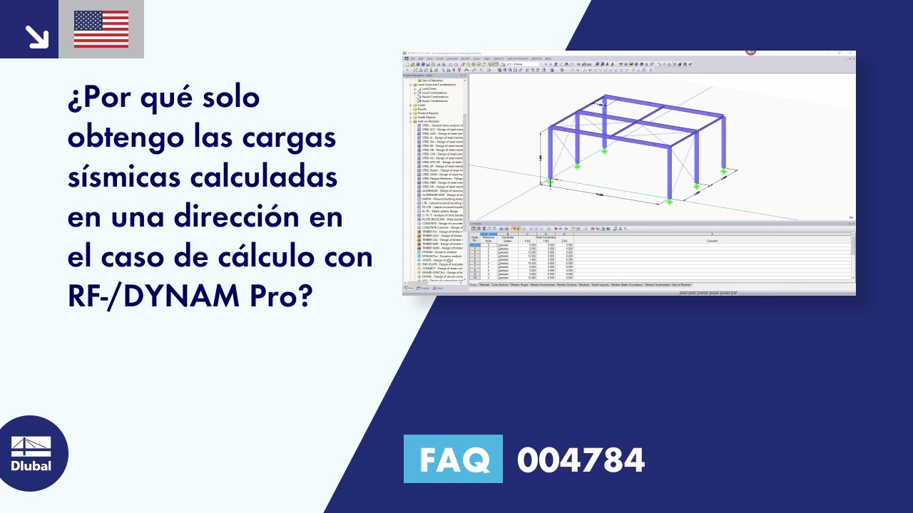 [ES] FAQ 004784 | ¿Por qué solo obtengo las cargas sísmicas calculadas en una dirección en el caso de cálculo ...