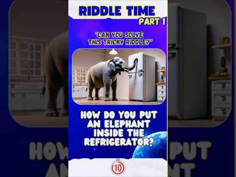 GUESS THE RIDDLE: How Do You Put an Elephant in a Refrigerator? Part 1 🧠 #riddles