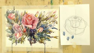 Урок рисования акварелью для новичков подробный - Видео онлайн