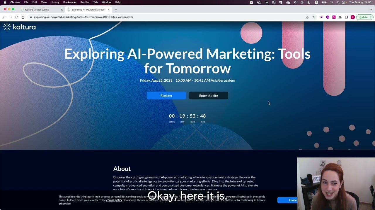 Kaltura AI-powered webinars review: Create a branded website & webinar session in under 4 minutes