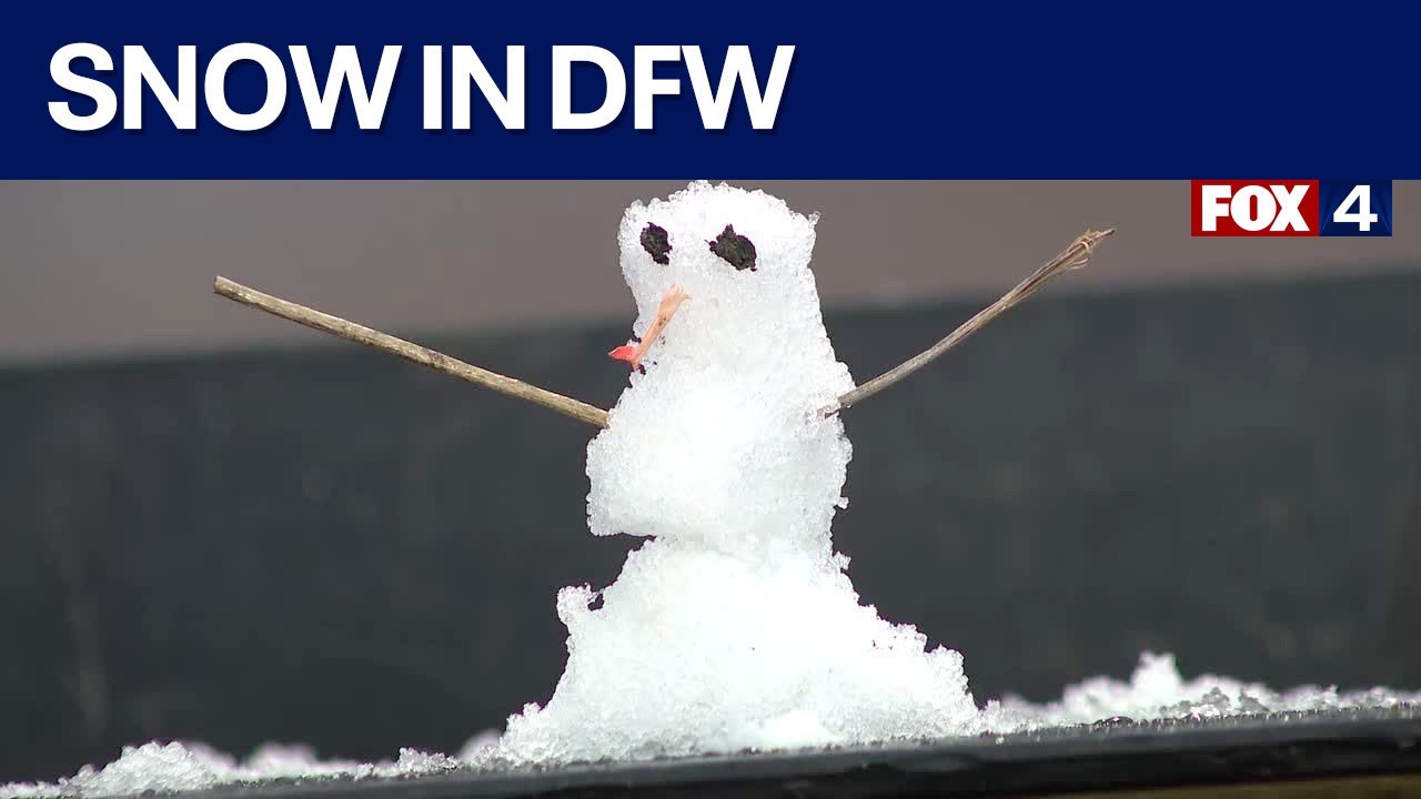 Snow begins falling in DFW Metroplex