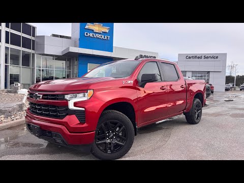 2026 Chevrolet Silverado 1500 Crew Cab Short Box 4-Wheel Drive RST in Red for sale at Boyer Chevrolet Lindsay Ltd. in Lindsay, ON
