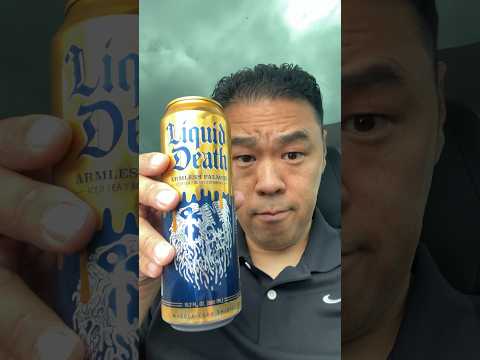 Liquid Death Ice Tea Armless Palmer Drink ASMR #asmrdrinking
