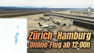 Zürich (LSZH) nach Hamburg (EDDH) - Aufzeichnung Online-Flug