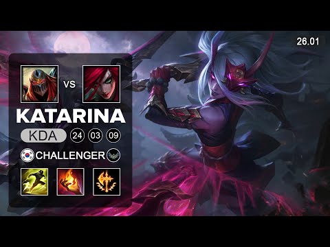 Katarina vs Zed Mid - KR Grandmaster - Patch 26.01 Season 16