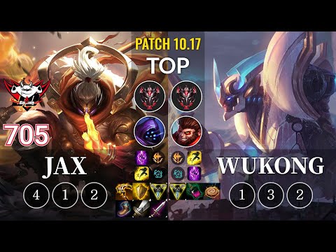 JDG 705 Jax vs Wukong Top - KR Patch 10.17