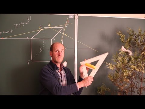 Sections planes dans un cube - Perspective cavalière - Géométrie dans l'espace