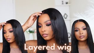 Trying out a layered wig, Making the closure look like a frontal ft Luvme Hair