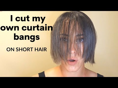 How to cut CURTAIN BANGS on SHORT hair at home. I followed Brad Mondo tutorial, did it work?
