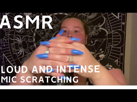 ASMR | FAST AND AGGRESSIVE MIC SCRATCHING | LONG NAILS