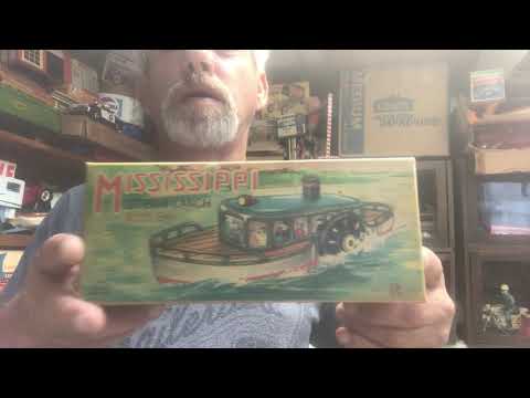 Mississippi Steam Lanch Windup Boat Toy  Japan